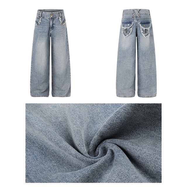 fringe-pocket denim　フリンジポケットデニム　J2060