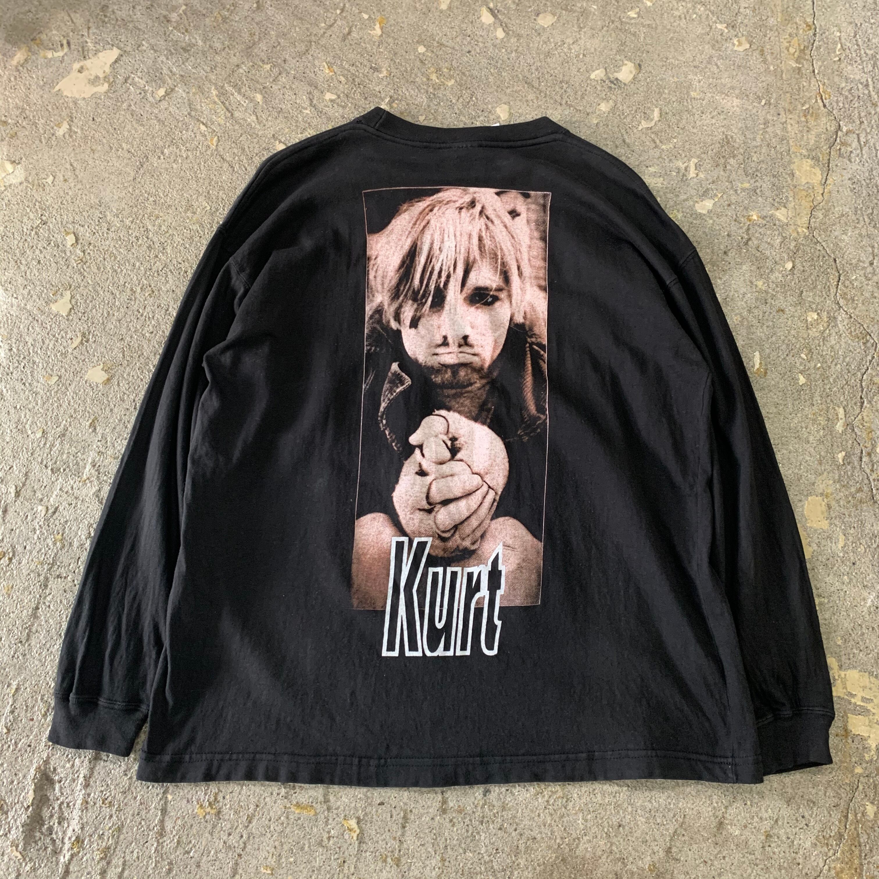 90s bootleg Kurt cobain print L/S T-shirt | What