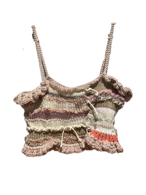 【umu】wave knot bustier (pink)