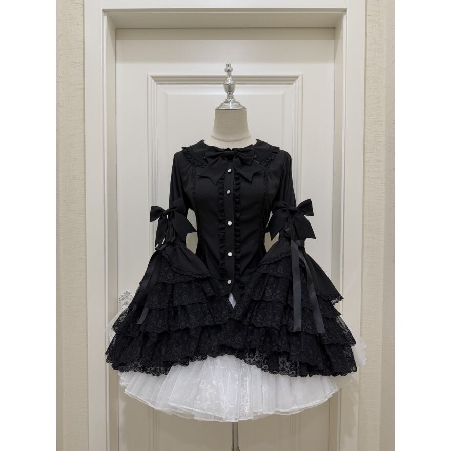 クラロリ 姫袖ブラウス フリル×リボン 上品クラシカル｜WithU