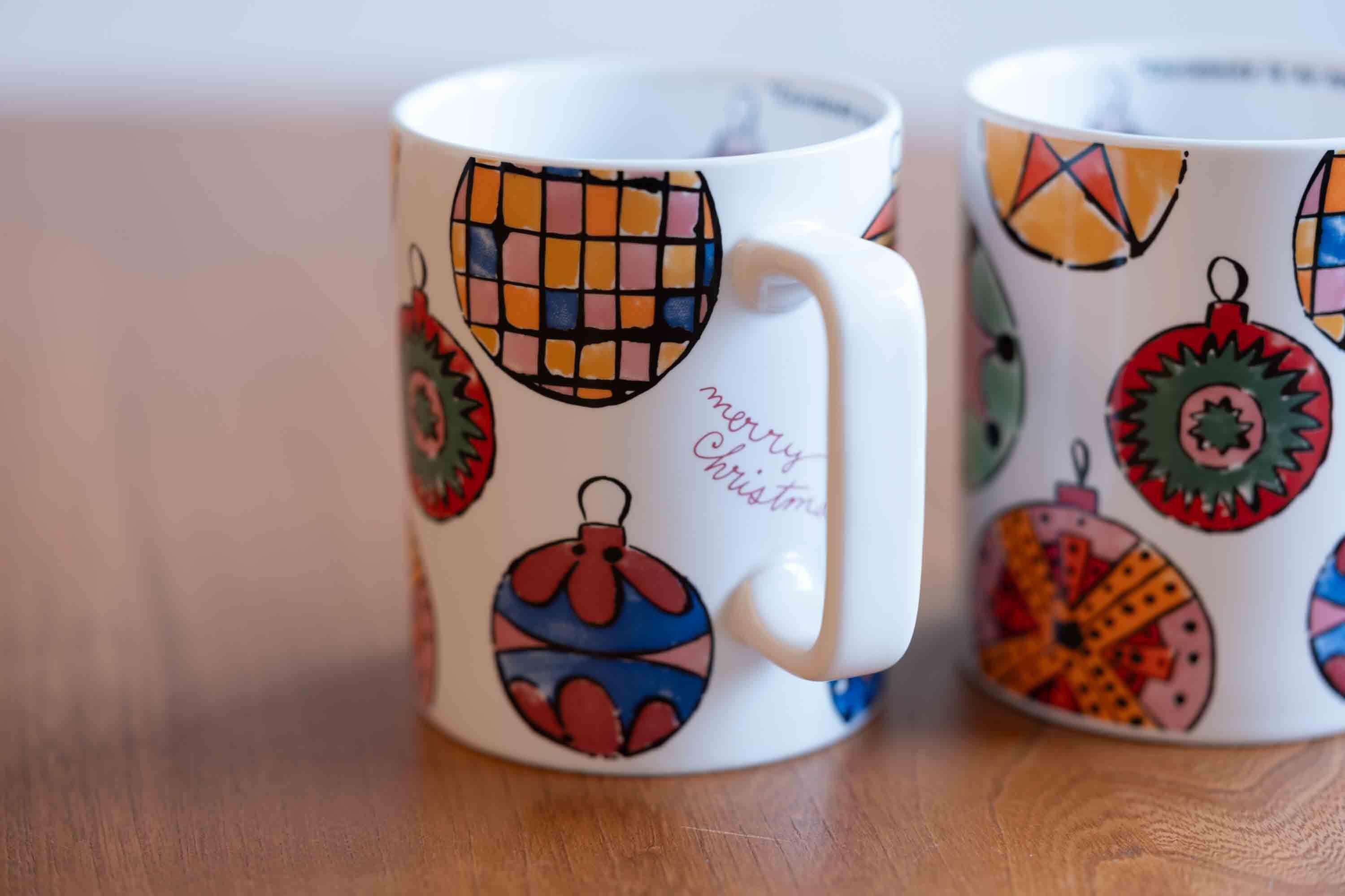 ドイツ Rosendahl(ローゼンダール) 社製 大きなマグ ANDY WARHOL アンディワォーホルデザイン クリスマス・オーナメント柄