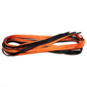 2TONE FLAT LACES [BLACK/ORANGE/BLACK]