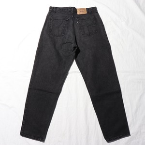 稀少 黒タブ 36×30 Levi’s 550 USA 92年 サルファーブラック デニムパンツ リーバイス