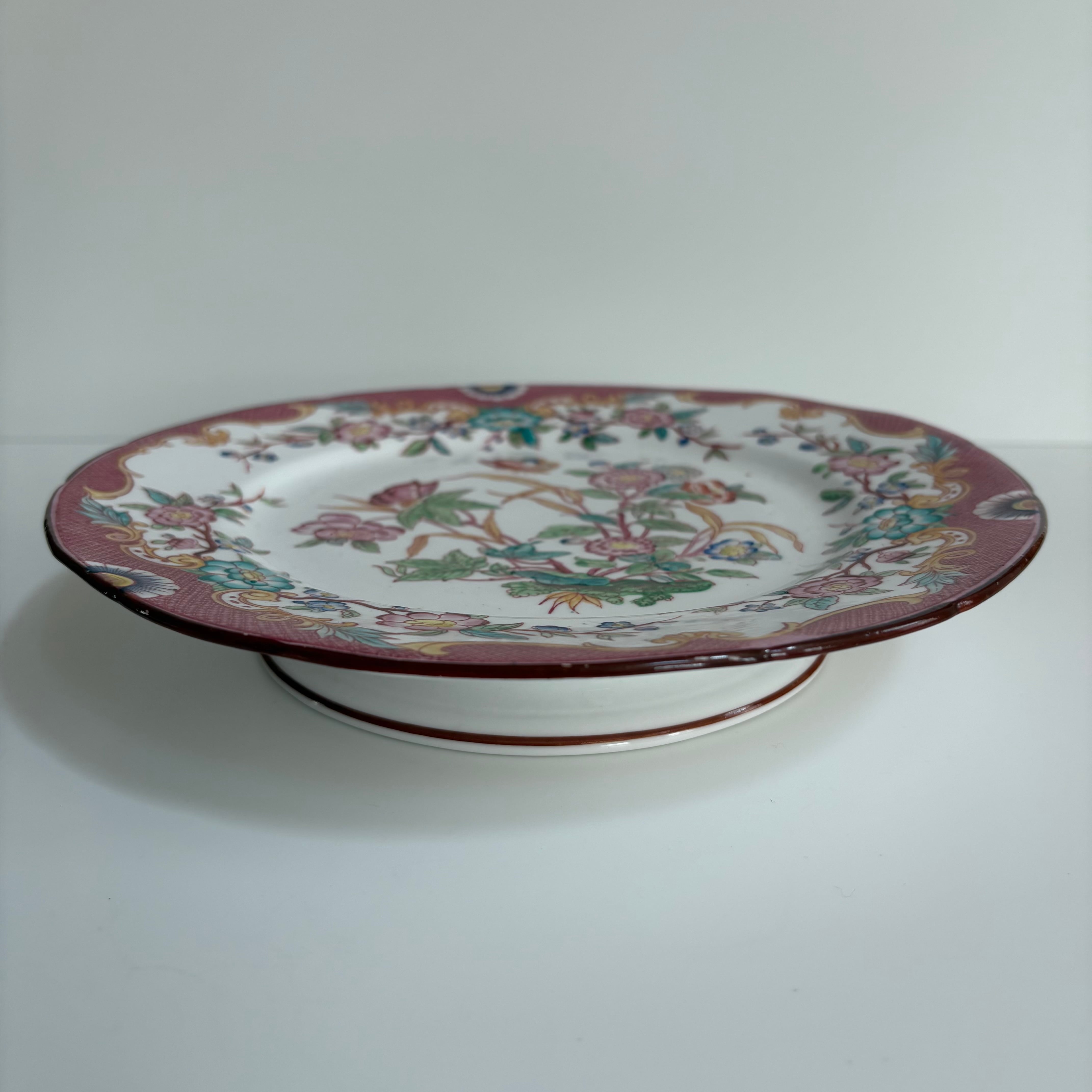 サルグミンヌ MINTON No.216（ミントン）コンポティエ（蝶と花模様