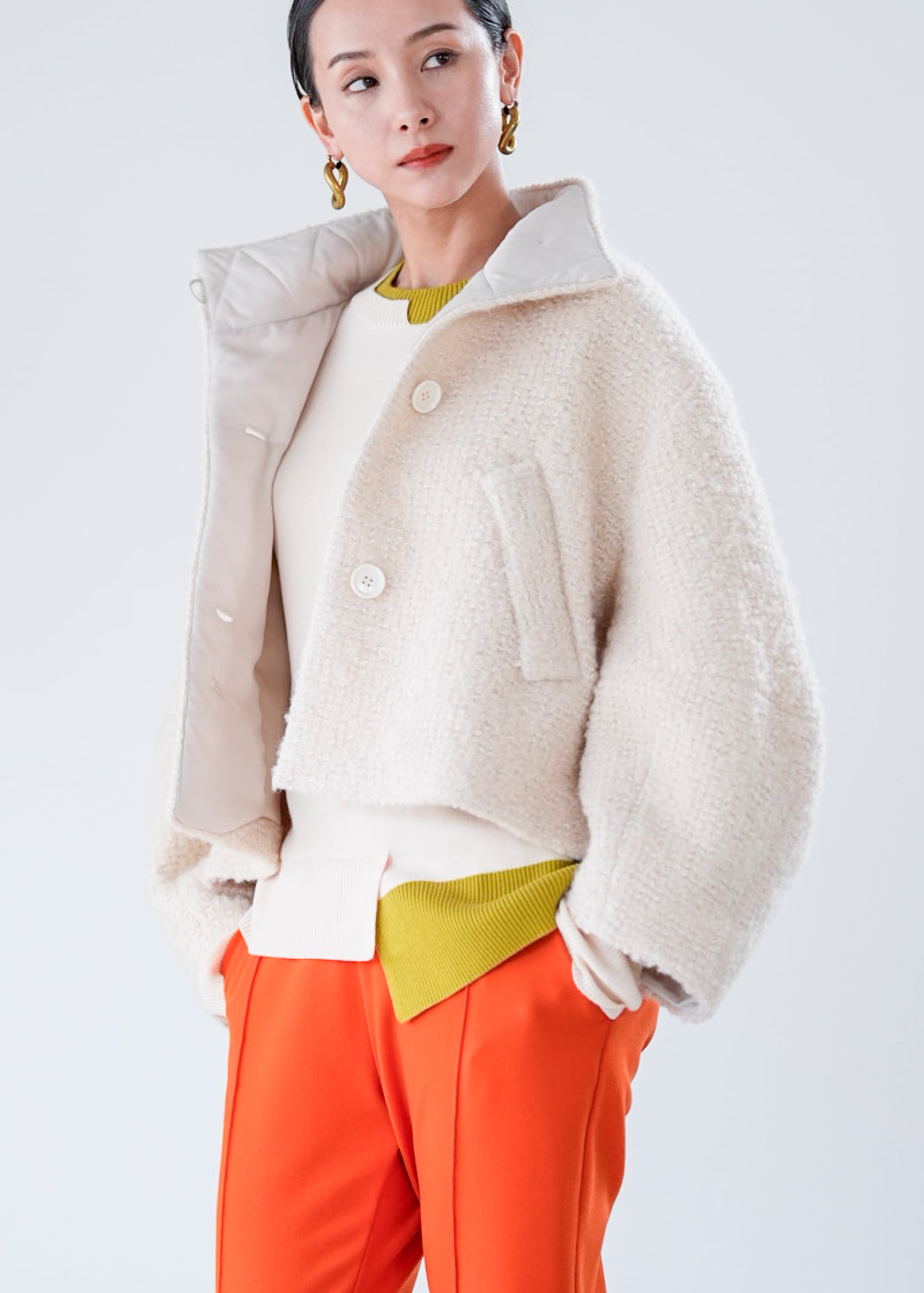 ループツイードショートコート 2514221 Lallia Mu  ラリアムー