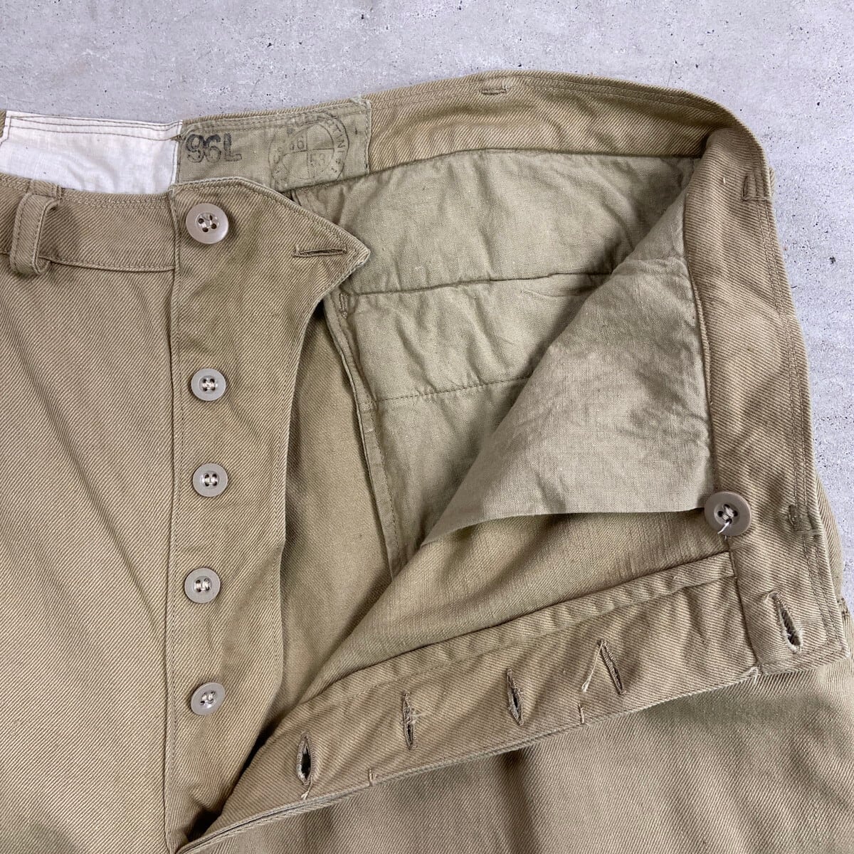 50年代 フランス軍 M-52 前期型 2タック チノトラウザーズ チノパンツ