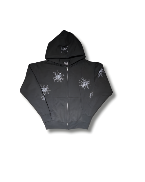 NOBODY BLOOD VESSELS LOGO ZIP UP HOODIE