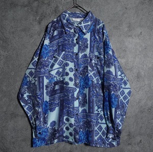 Artistic silk patterned shirt