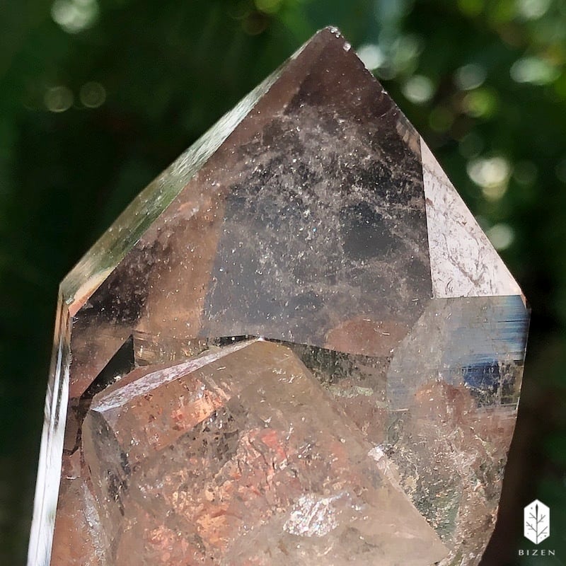 【爆レア】モンブラン（イタリア側）産 両剣スモーキークォーツ【IM230409】 動画】宝石質スモーキークォーツAAA- オーバルファセットカット9×7mm