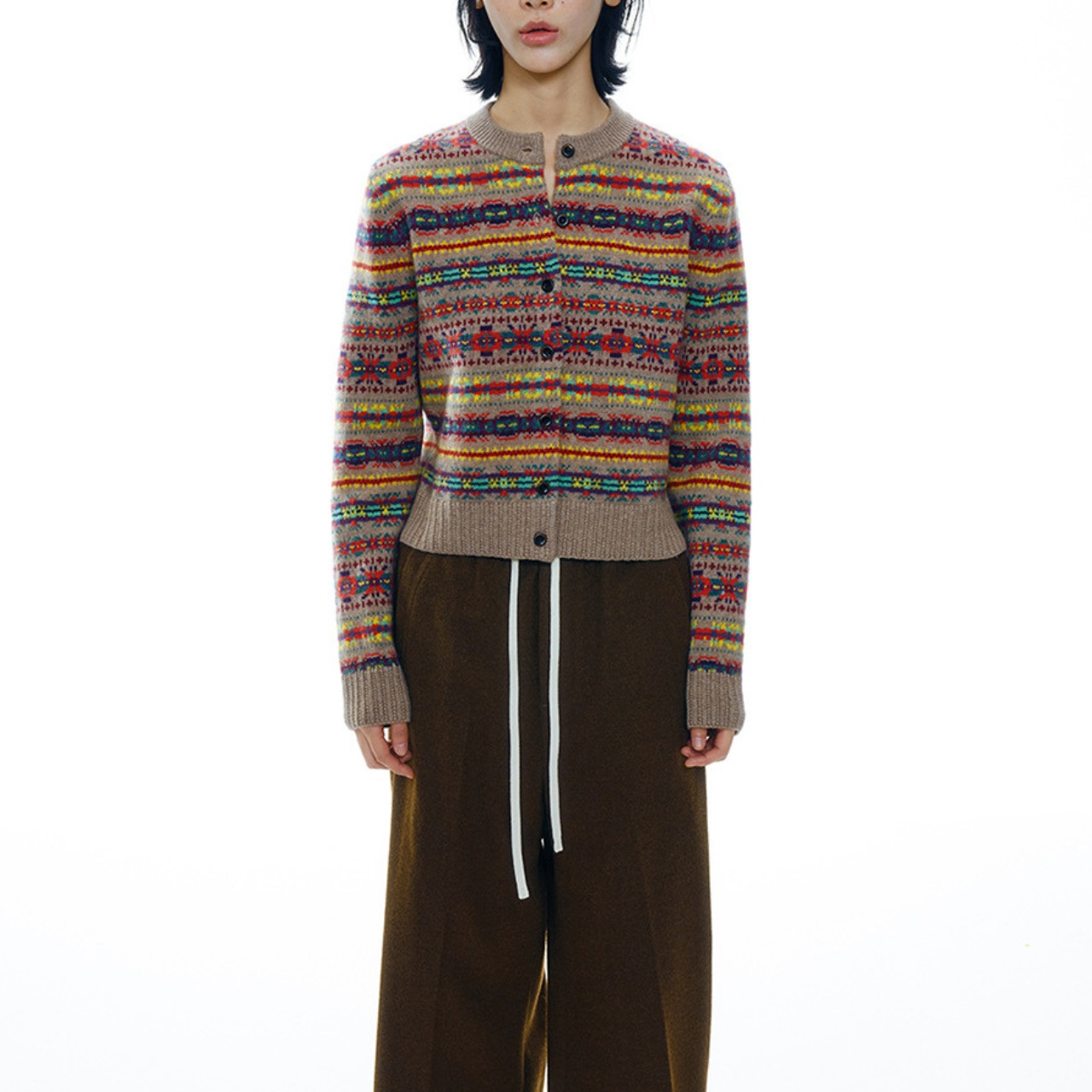 Crew Neck Knit Cardiga【2color】 T4122