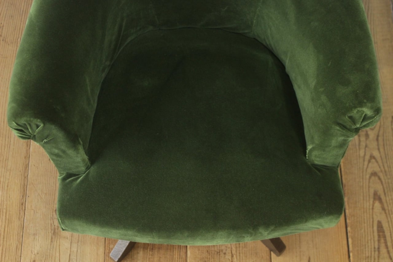 レトロ ドクターチェア 椅子 1Pソファ 一人掛け ラウンジ スプリング