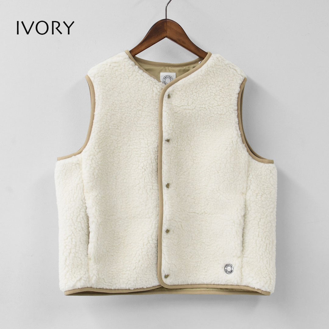 ORCIVAL [オーチバル・オーシバル] Boa Fleece Collarless Vest [OR