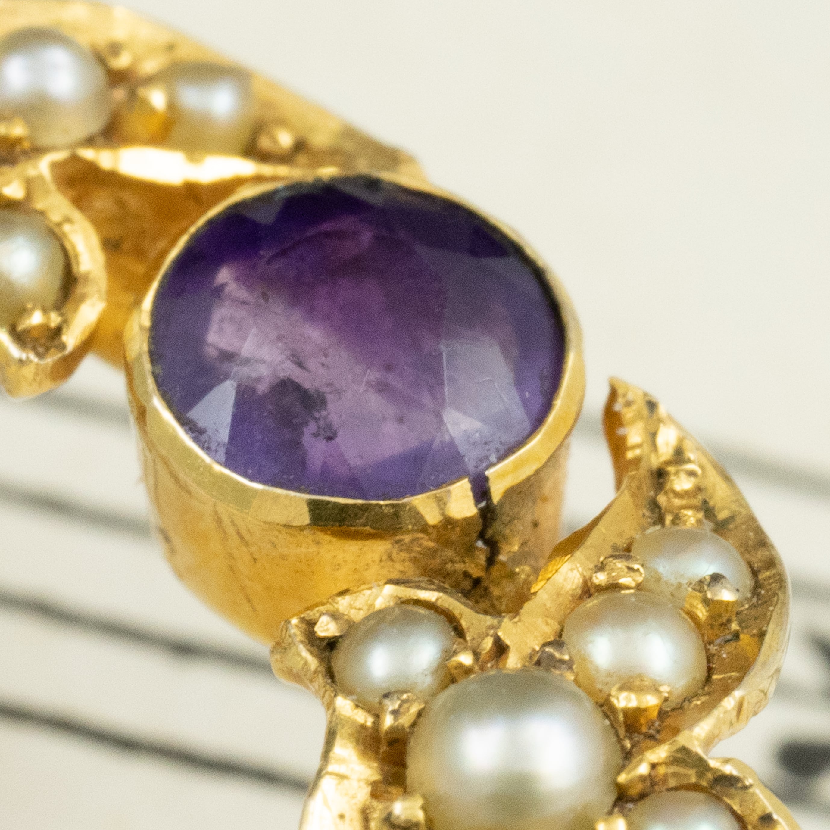 K9バイカラーアメジストリング＊英国アンティーク イギリス