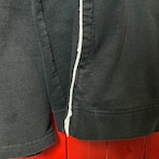 00s HARLEY-DAVIDSON ジップアップスウェット 黒×白パイピング ウィング刺繍ロゴ