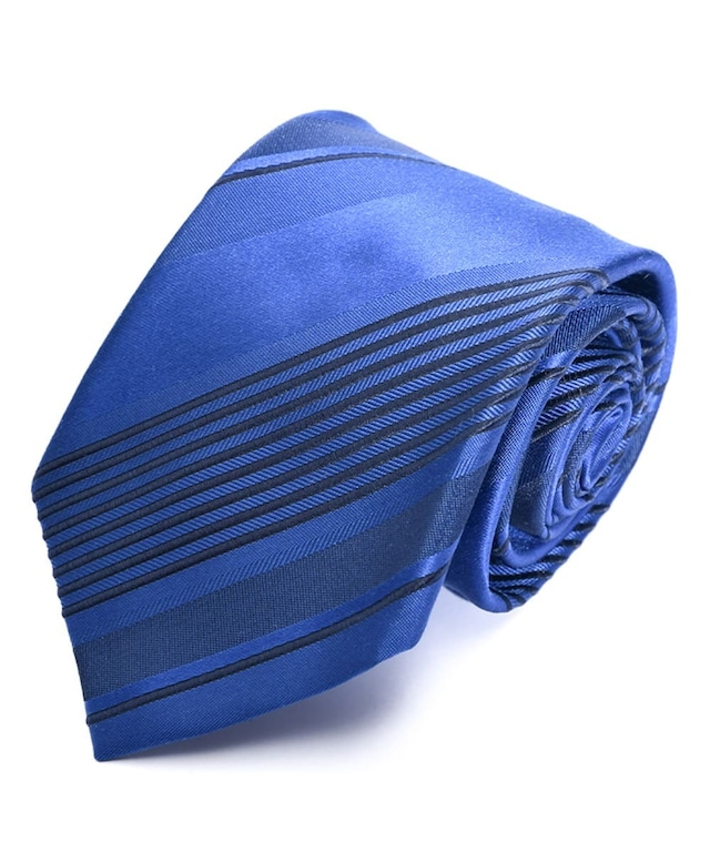23s/s Franco Spada ( フランコスパダ )  スモールパターンクラッシック小紋ネクタイ：ネイビー×ロイヤルブルー