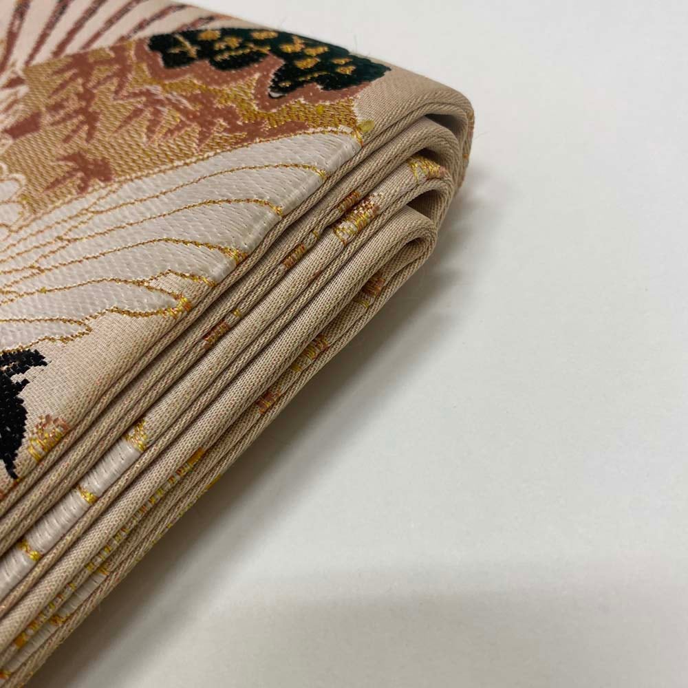丸帯 アンティーク ヴィンテージ 全通 金帯 374cm 花嫁衣装 貸衣装