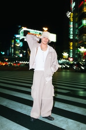 ”BBB” Knit track jacket(BEIGE)