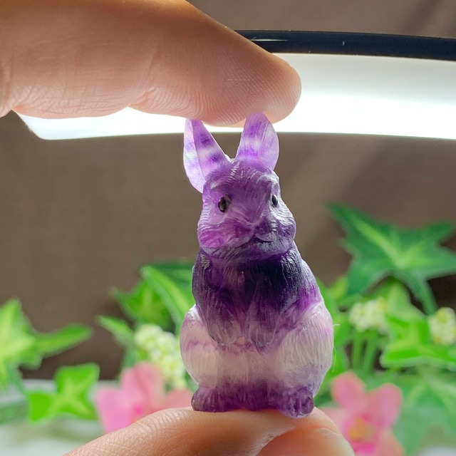 4.フローライトうさぎ・インテリア