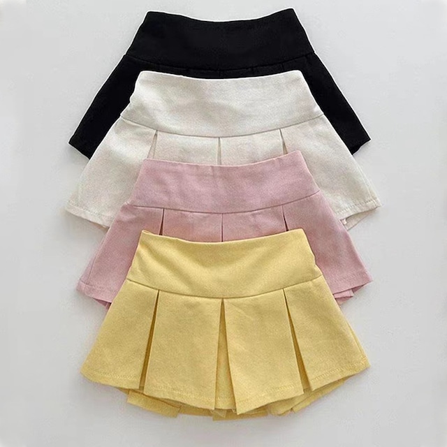 【BABY&KID】夏新作ピュアカラープリーツスカート 全4色