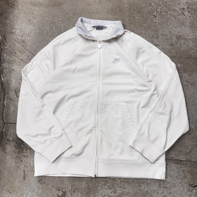 NIKE SWOOSH LOGO TRACK JACKET WHITE