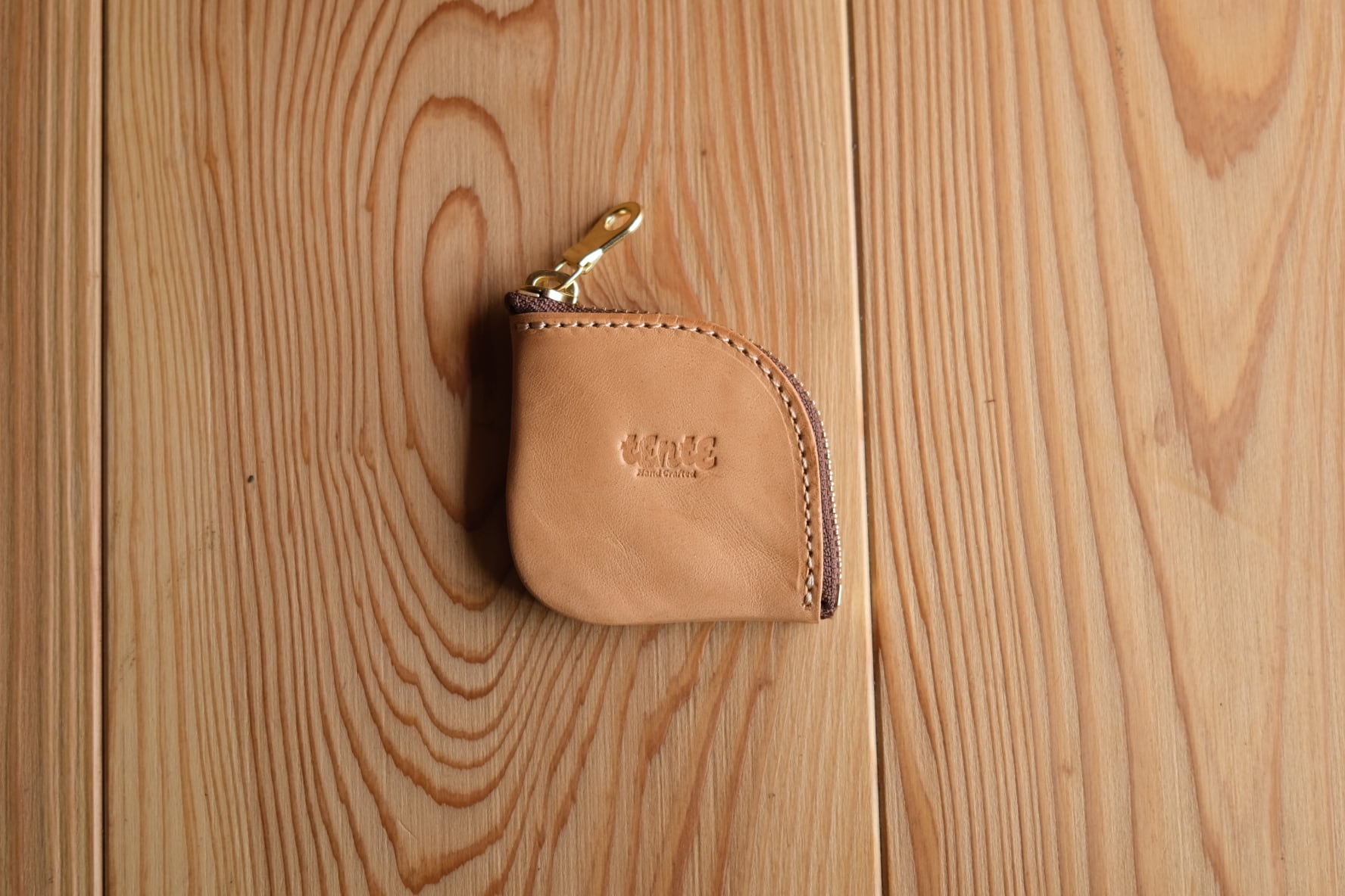 《即納》Lzip mini coin case【horse natural】