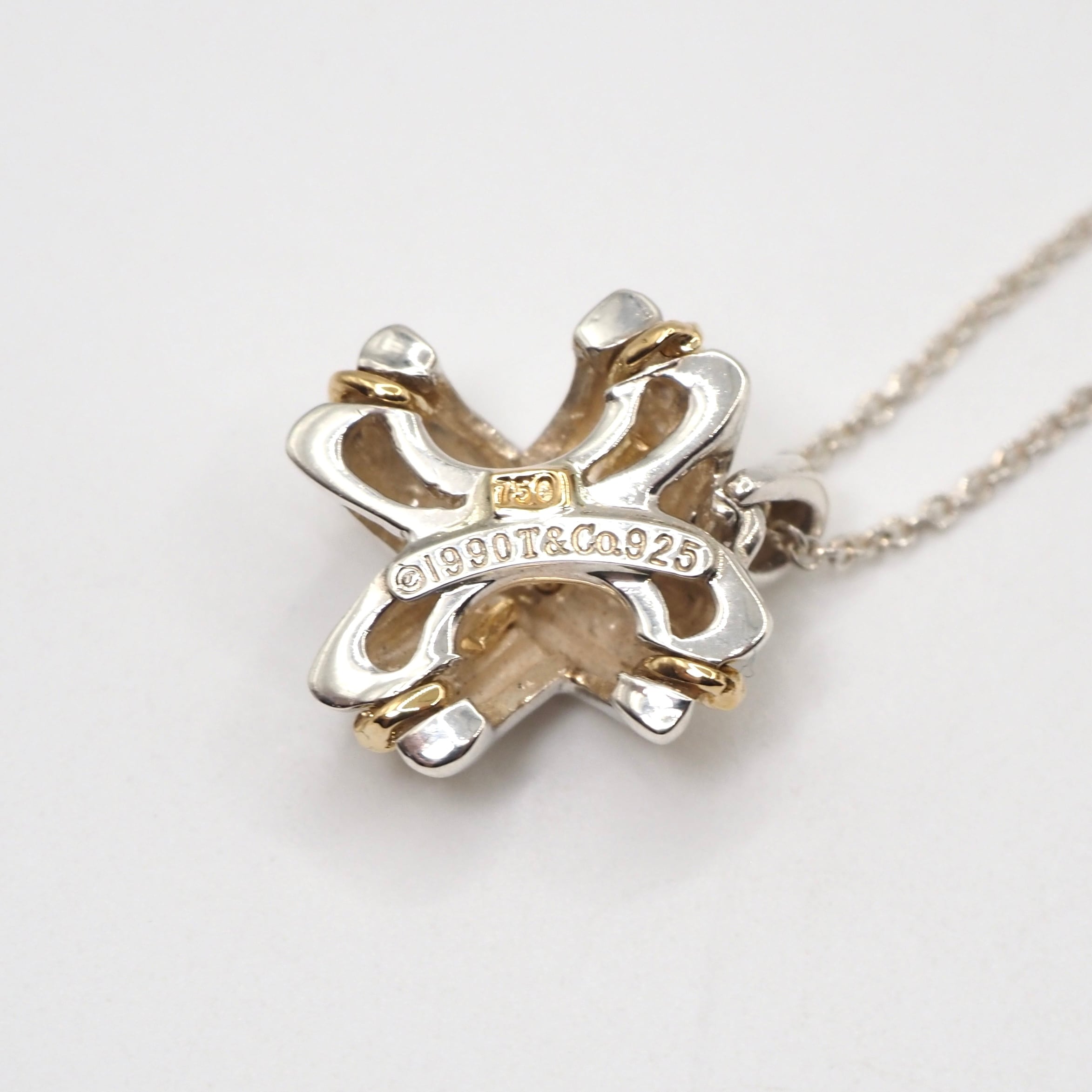 Tiffany&Co. シグネチャー コンビ ネックレス シルバー925 K18