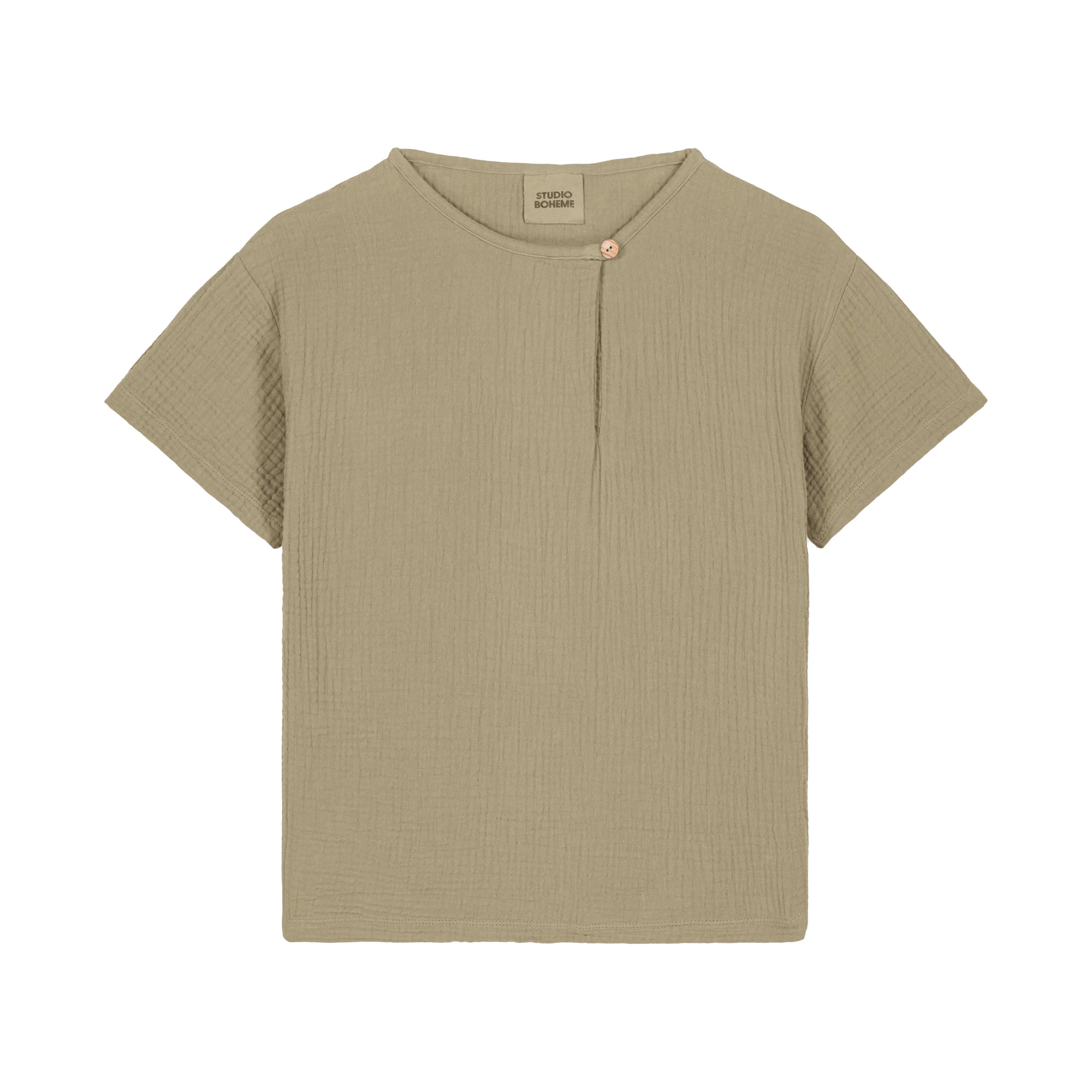 送料無料/STUDIO BOHEME/T-SHIRT ORSO - GOLDEN GREEN