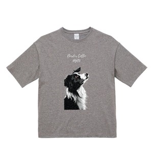 ボーダーコリー　ビックシルエットTシャツ