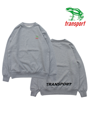 TRANSPORT FROG EMBROIDERY SWEAT GRAY