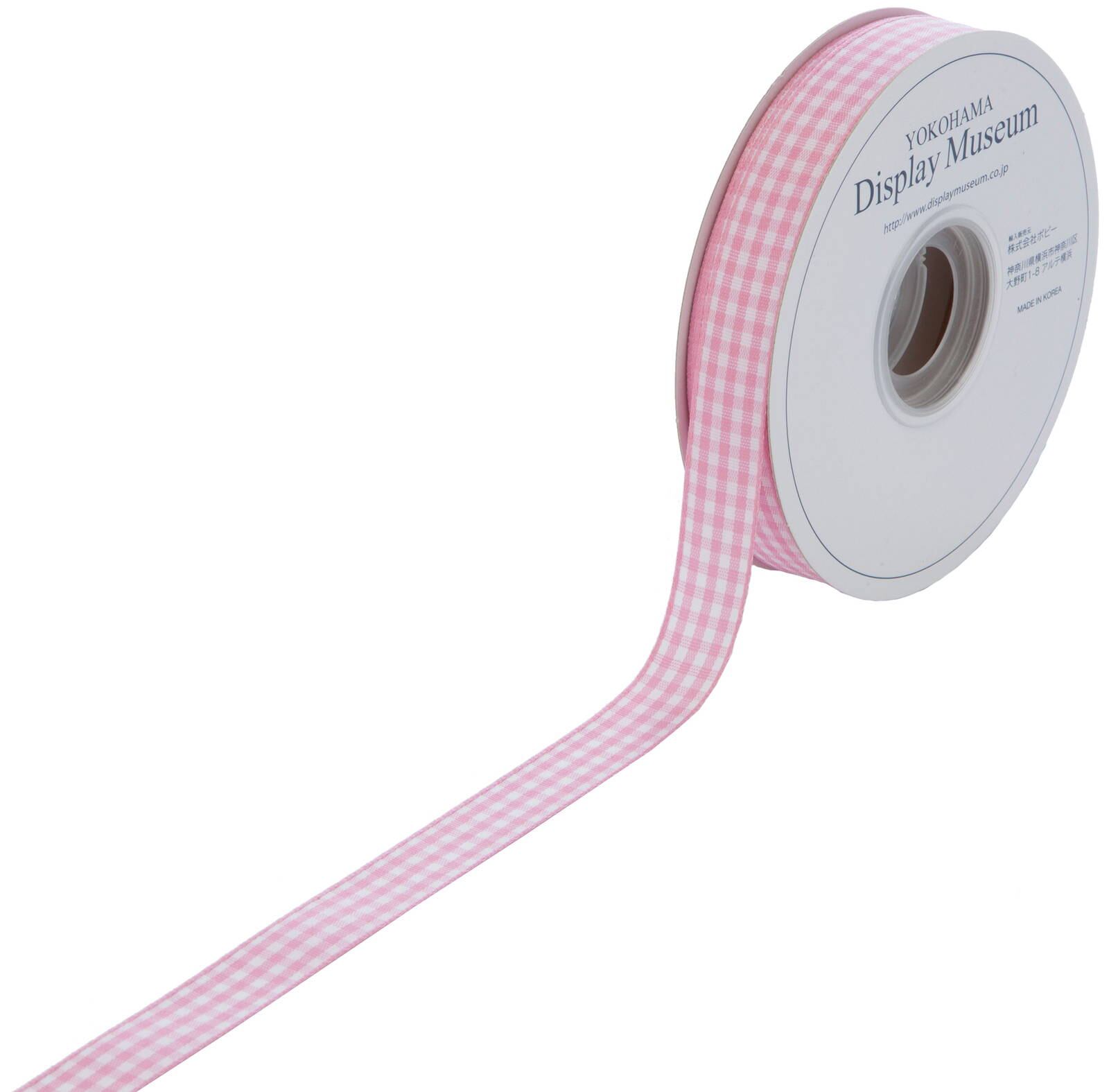 チェックリボン１５ミリ　Ｒ　レッド系　MRK-0032R　4961823748714　リボン > 定番リボン