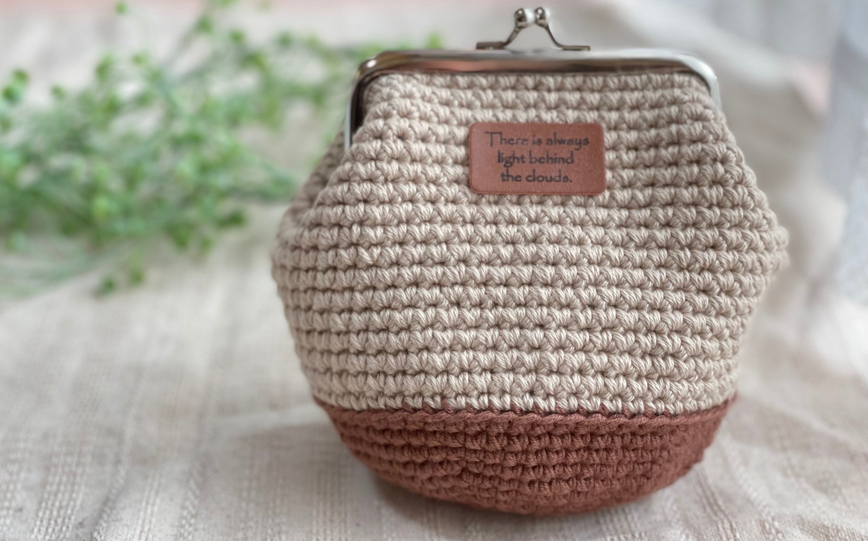 ❃ご依頼品❃大きめがま口ポーチ | Pocket Crochet ❃ポケット