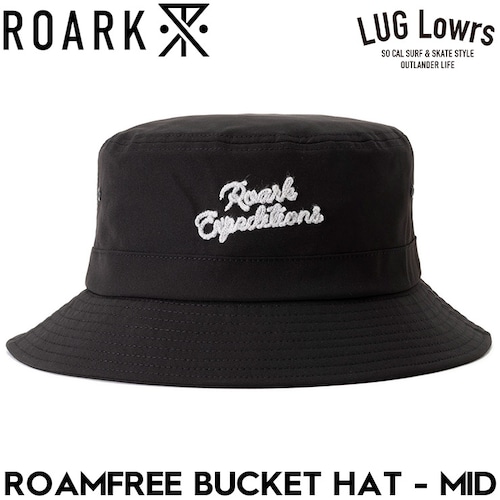 ROARK ロアーク バケットハット メンズ 帽子 ハット バケハ 撥水ハット 速乾 ストレッチ アウトドア ROAMFREE BUCKET HAT MID RHJ1208-BLK 26SP 日本代理店正規品