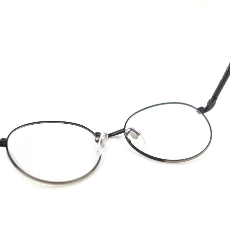 メモリーマテリアル メタルフレーム オーバル型メガネ Metal Frame Slightly Oval Glasses -round- / メタル フレーム