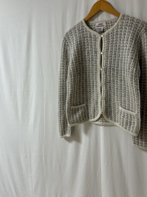 1980's Knitting Pattern No Collar Knit Jacket