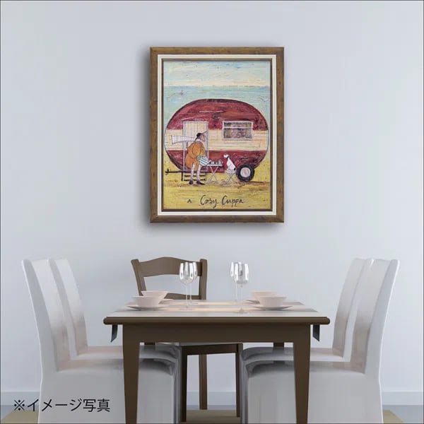 サムトフト「コージー カッパ」Ｌサイズ ゲル加工アート アートフレーム 絵画 インテリア