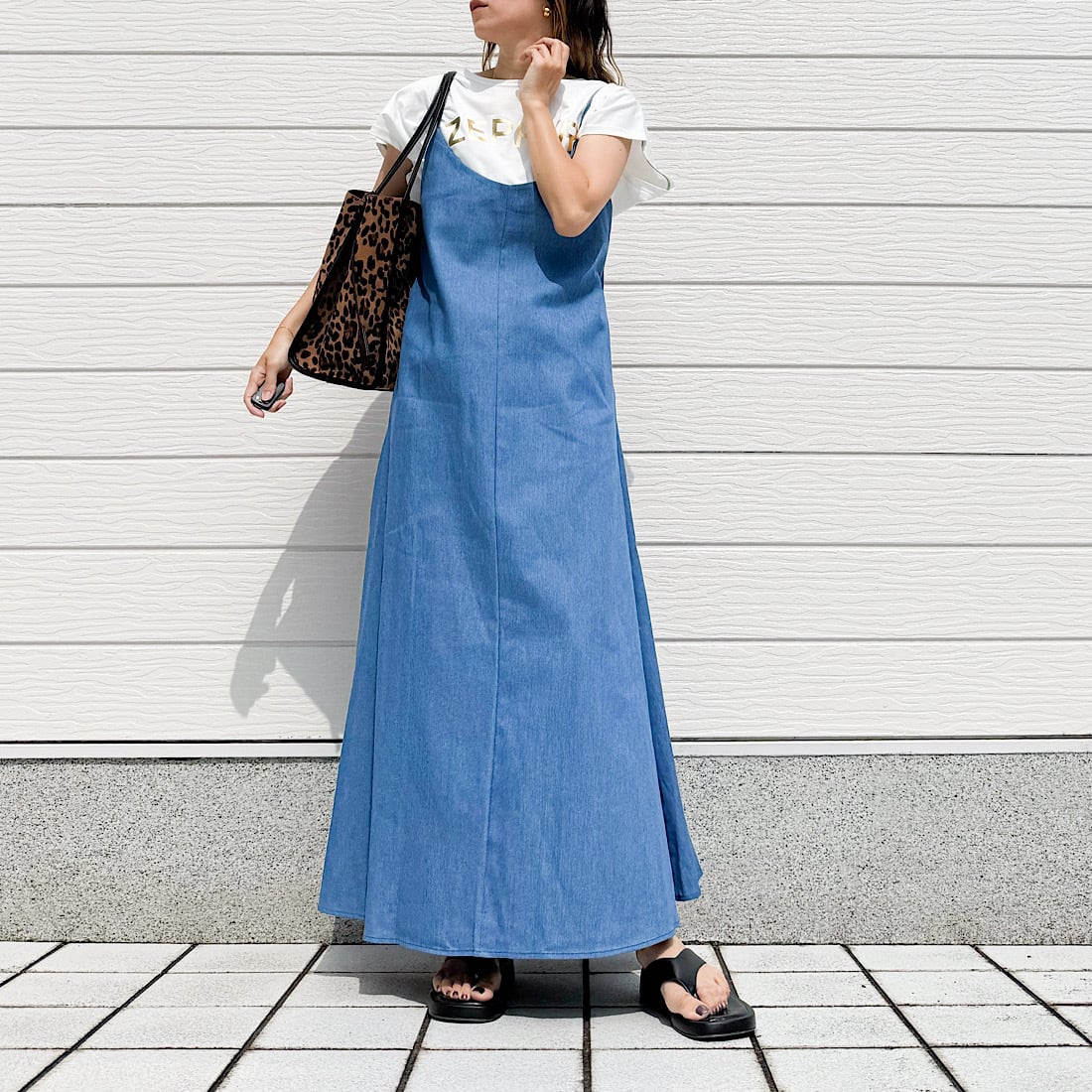 秋はレイヤードで＊WEB限定】デニムキャミワンピース | Q♡公式