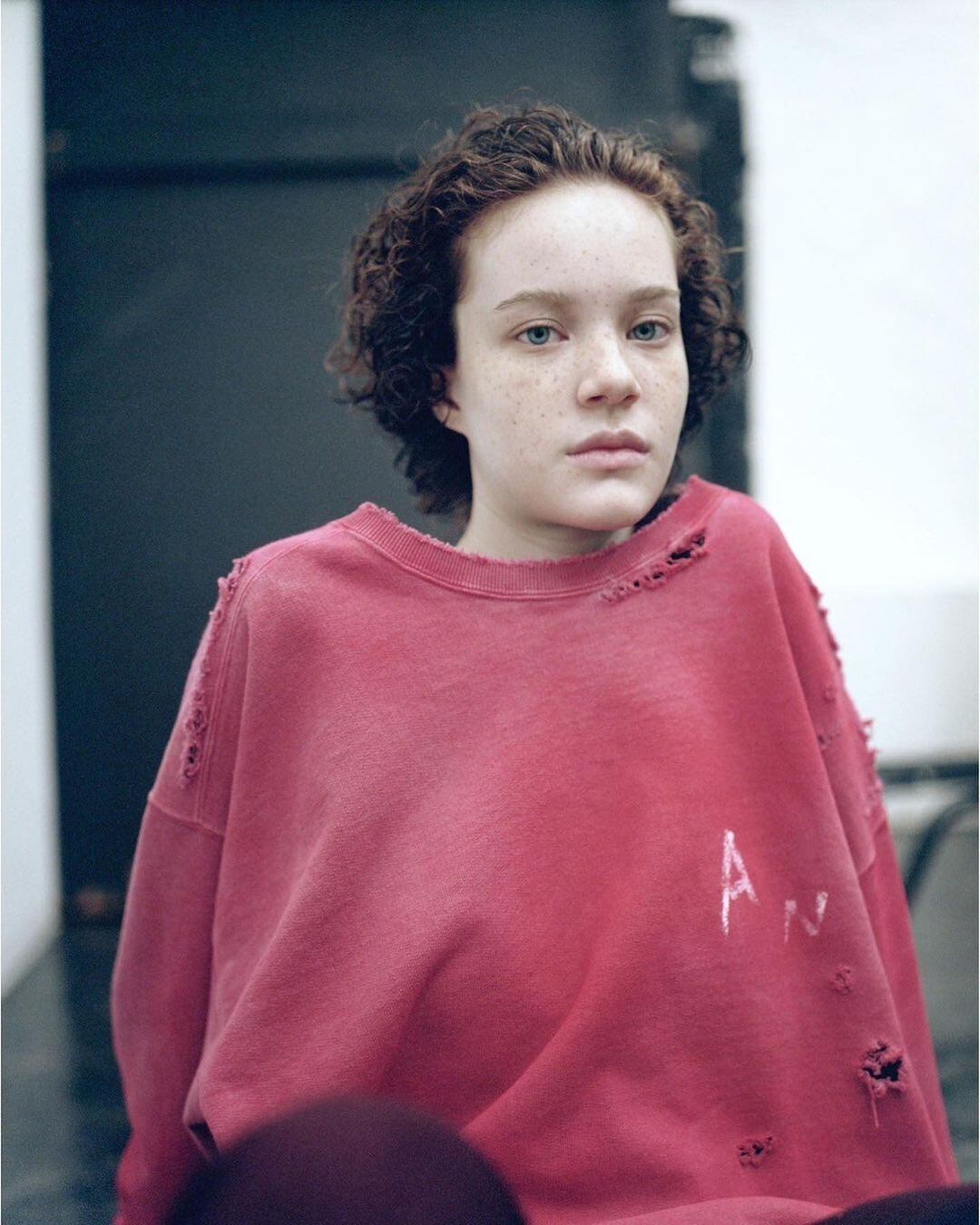 ANCELLM アンセルム24AW CRASH OVER SWEAT SIZE1 24AW】ANCELLM CRASH UNEVEN OVER SWEAT SHIRTS（RED）ANC-CT65