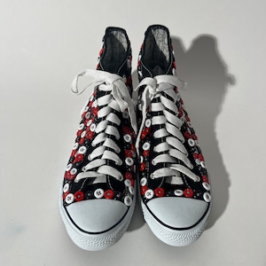 "Button Sneakers" High-Black (27.5-28.0)