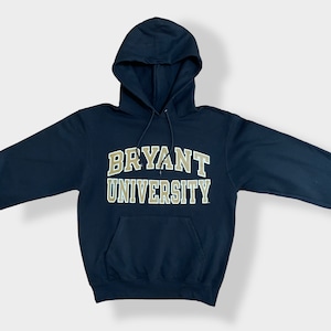 【champion】カレッジ 2段ロゴ アーチロゴ ブライアント大学  BRYANT UNIVERSITY スウェット パーカー フーディ プルオーバー SMALL チャンピオン US古着