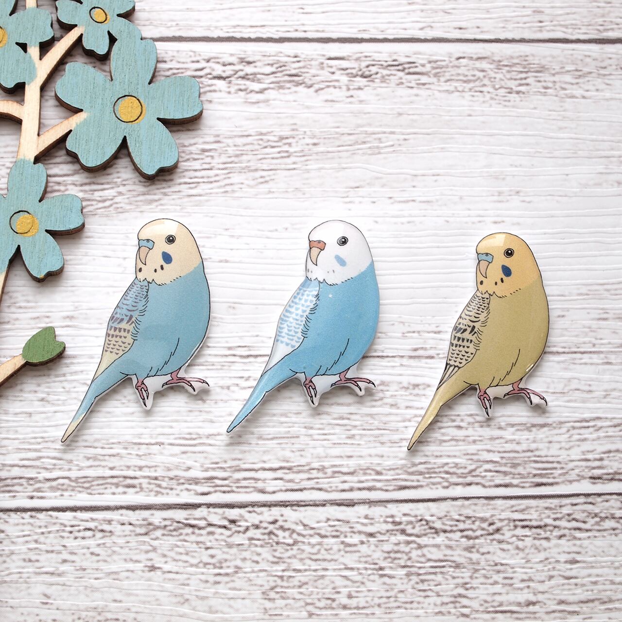 ビッチ様❤セキセイインコ 印鑑スタンド♡ ビッチ様❤セキセイインコ