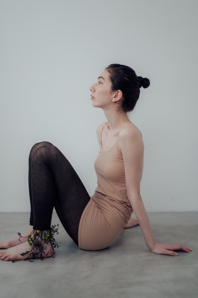 Ultra fine merinowool leggings col.chernozem