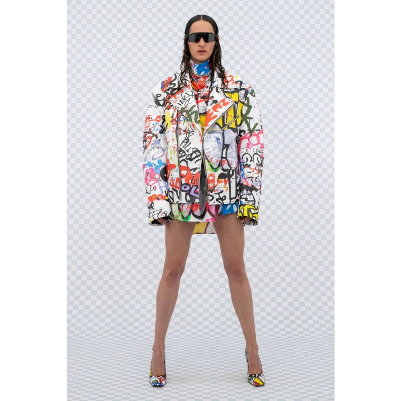 VETEMENTS  GRAFFITISHIRT  WHITEMULTI - 3