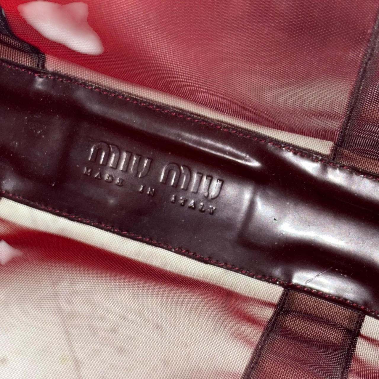 archive MIU MIU sheer nylon tote bag