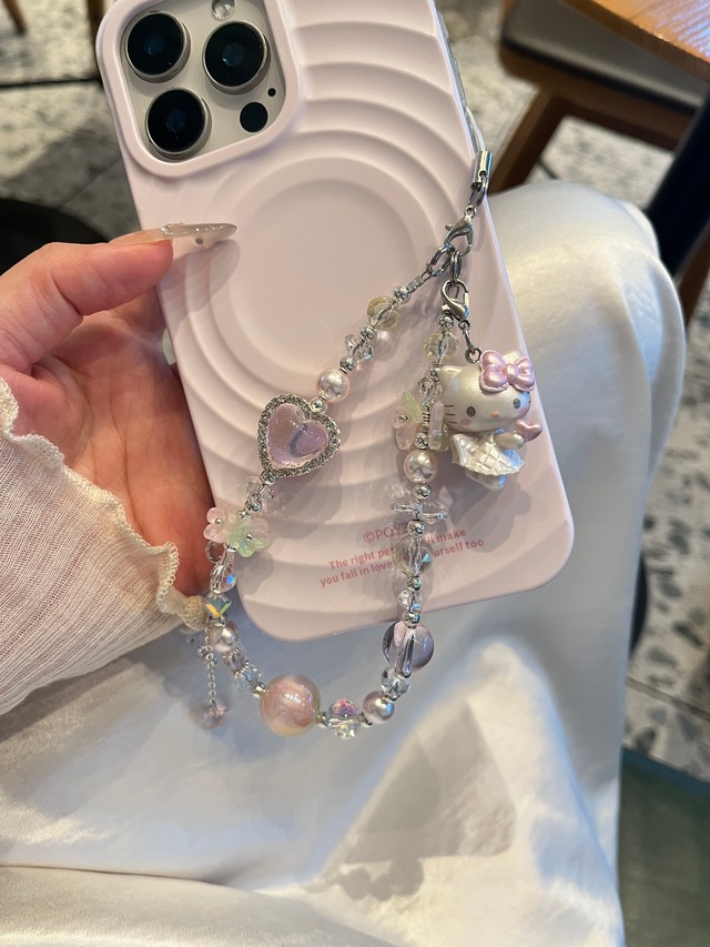 オリジナル手作りビーズストラップ PK6