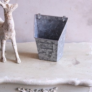 ブリキ植木鉢 　ブリキレターポットS　シャビーシック　オシャレ　40012