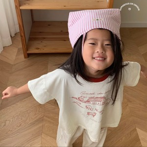 【GO.U bebe】ベビーファームTシャツ アイボリー 80~90cm