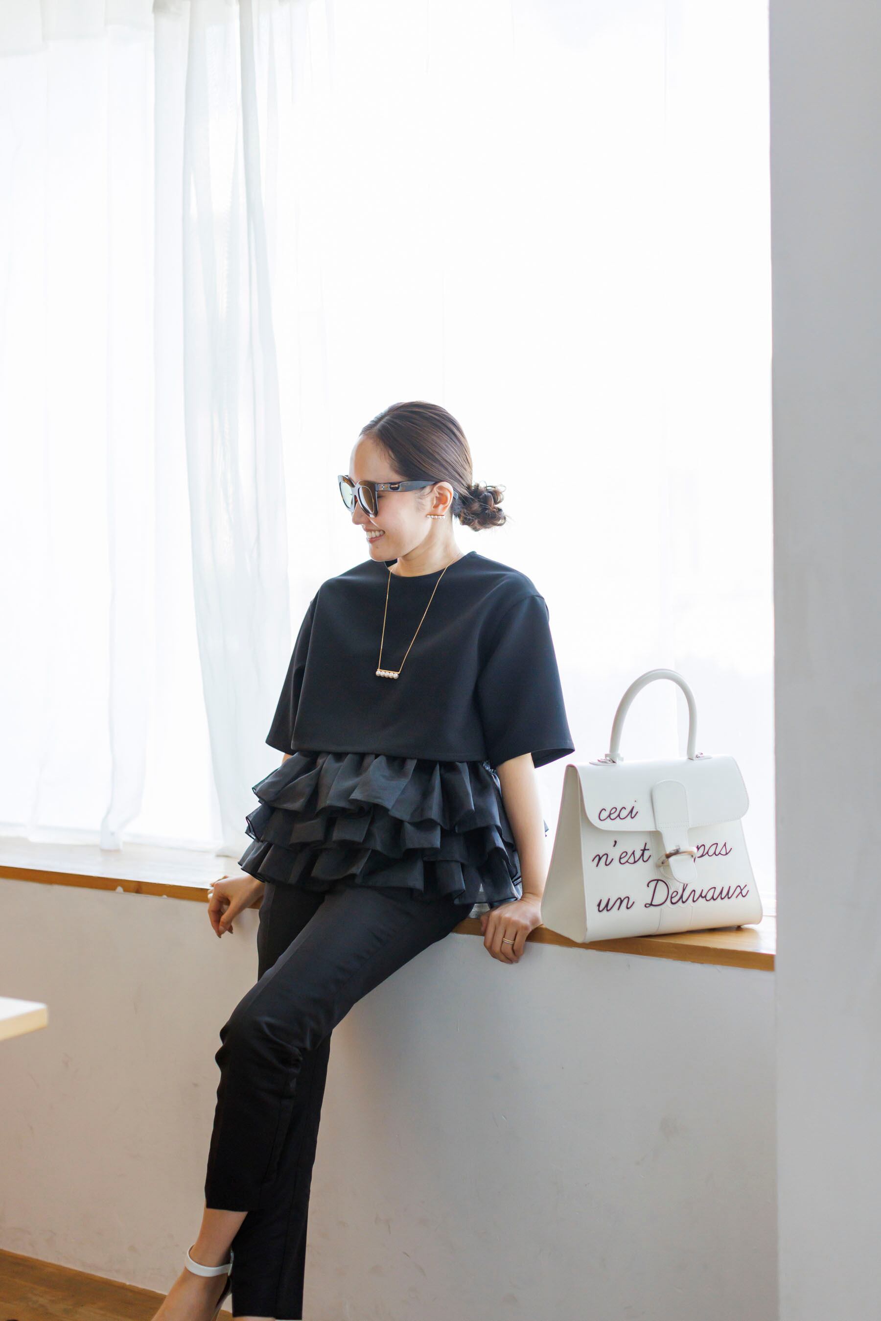 bluelea Hem tulle docking pullover