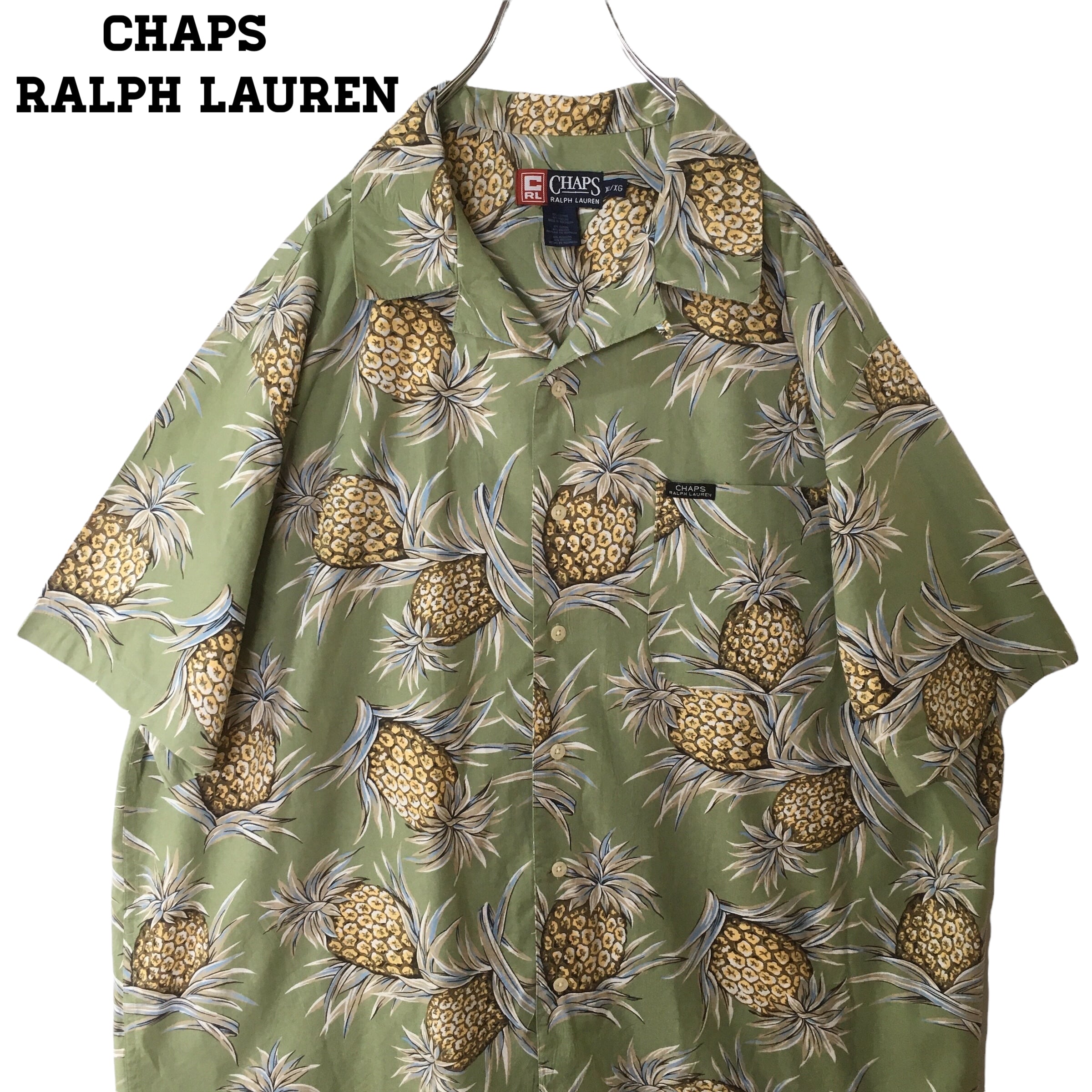 US輸入】チャップス ラルフローレン アロハ 柄シャツ パイナップル柄