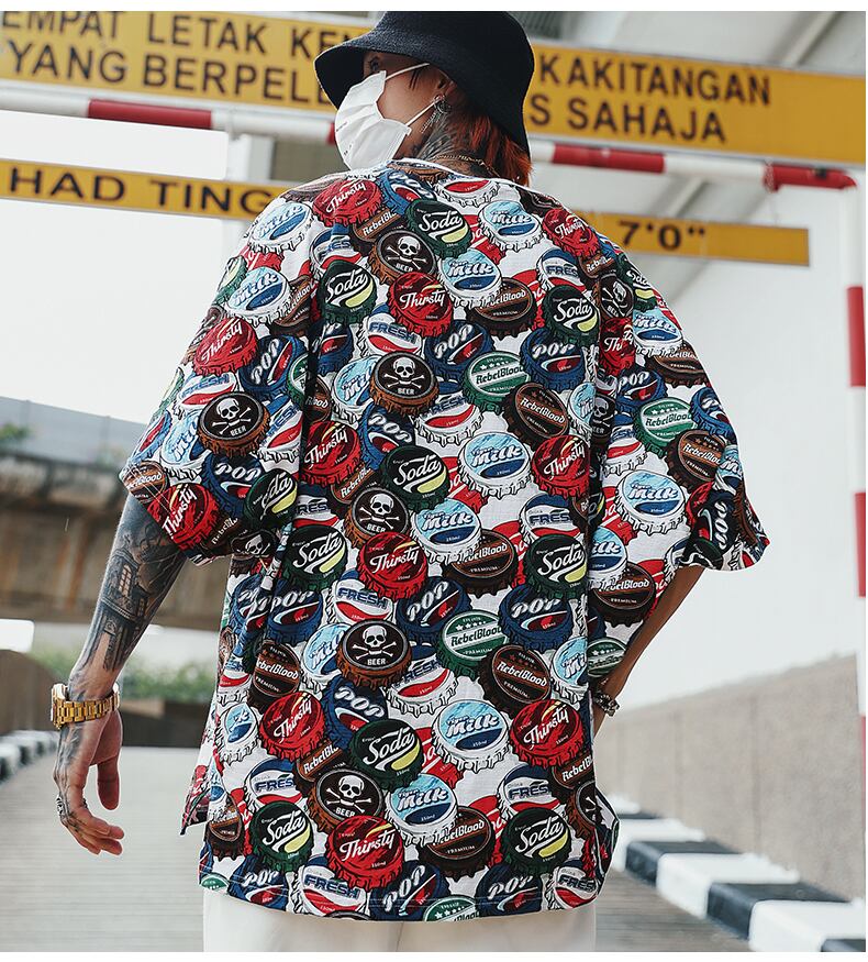 全1色 Tシャツ カットソー プリント カジュアル ストリート 