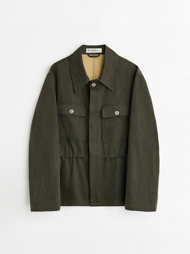 OUR LEGACY UNITY JACKET Antique Mudd Coated Sateen M2261UAM